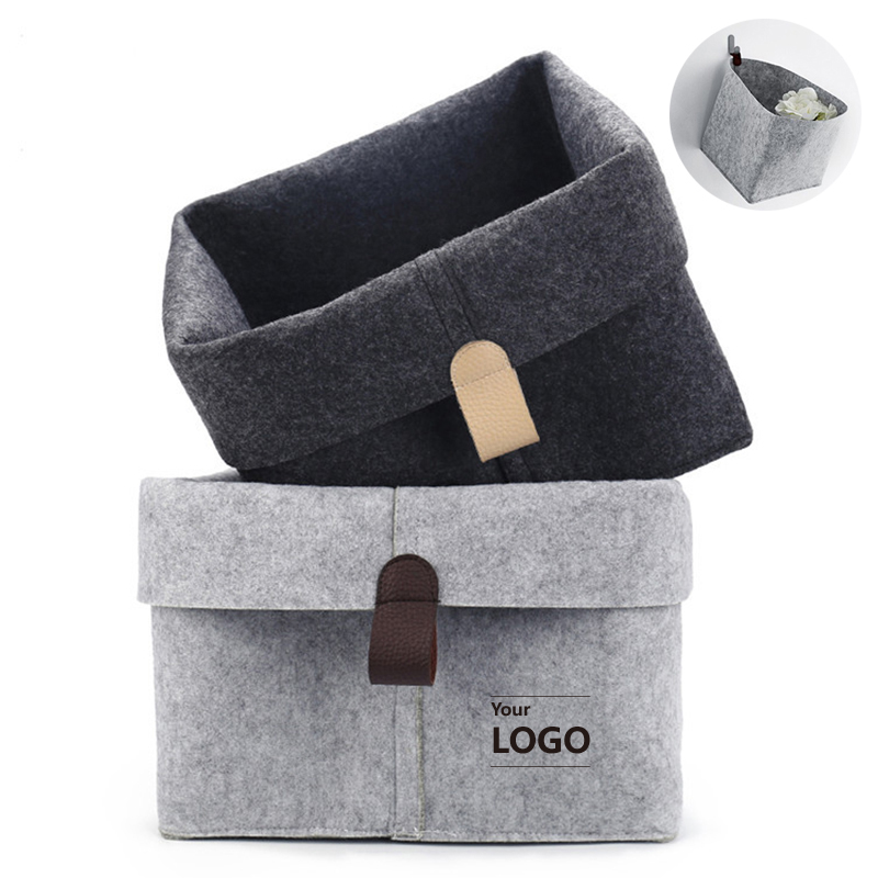 HOB6063 - Felt Sundries Storage Basket 毛毡杂物收纳筐 玩具零食置物收纳篮 宿舍桌面收纳盒