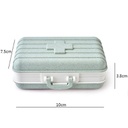 HOB2050 - Wheat Suitcase Pill Storage Box 创意款RB260M便携迷你旅行箱小药盒六格翻盖药品保健盒亚马逊货源