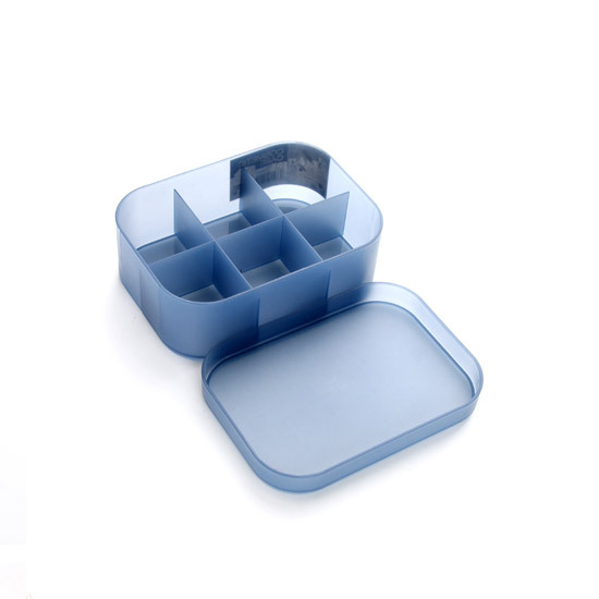 HOB6035 - Frosted Matte Storage Box with Lid 塑料磨砂透明收纳盒 带盖化妆品面膜收纳盒 桌面多功能地摊收纳盒