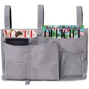 HOB6028 - Hanging Organizer Bag 通用床边存储悬挂收纳包双层医院病床轨书挂袋厂家可定做