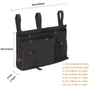 HOB6028 - Hanging Organizer Bag 通用床边存储悬挂收纳包双层医院病床轨书挂袋厂家可定做
