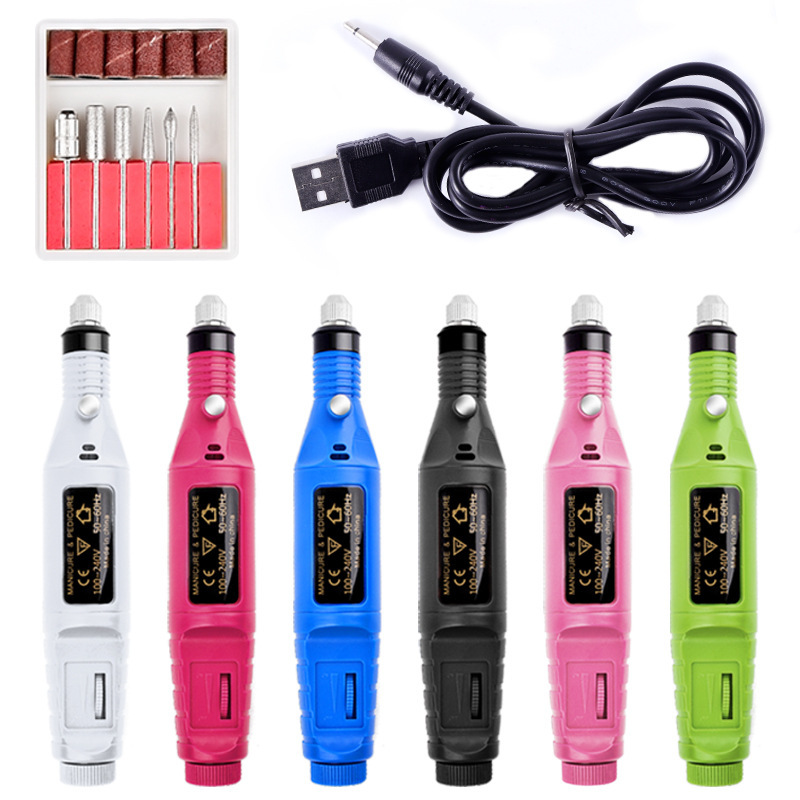 美甲工具迷你电动美甲打磨机便携式电动磨甲器新款套装