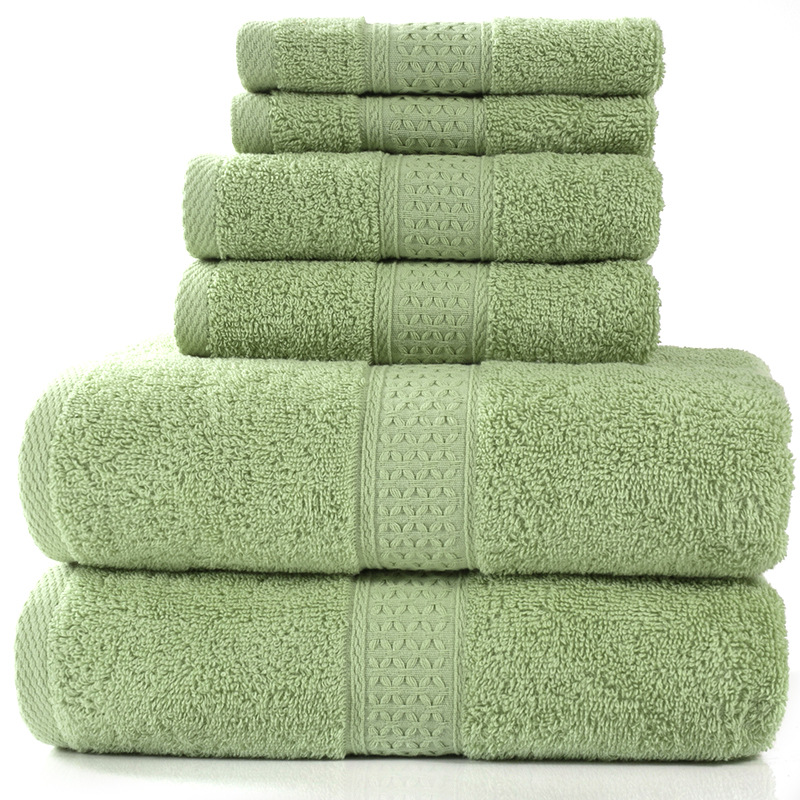 纯棉毛巾吸水浴巾柔软方巾精梳3件套 towel set 3pcs套装贴牌