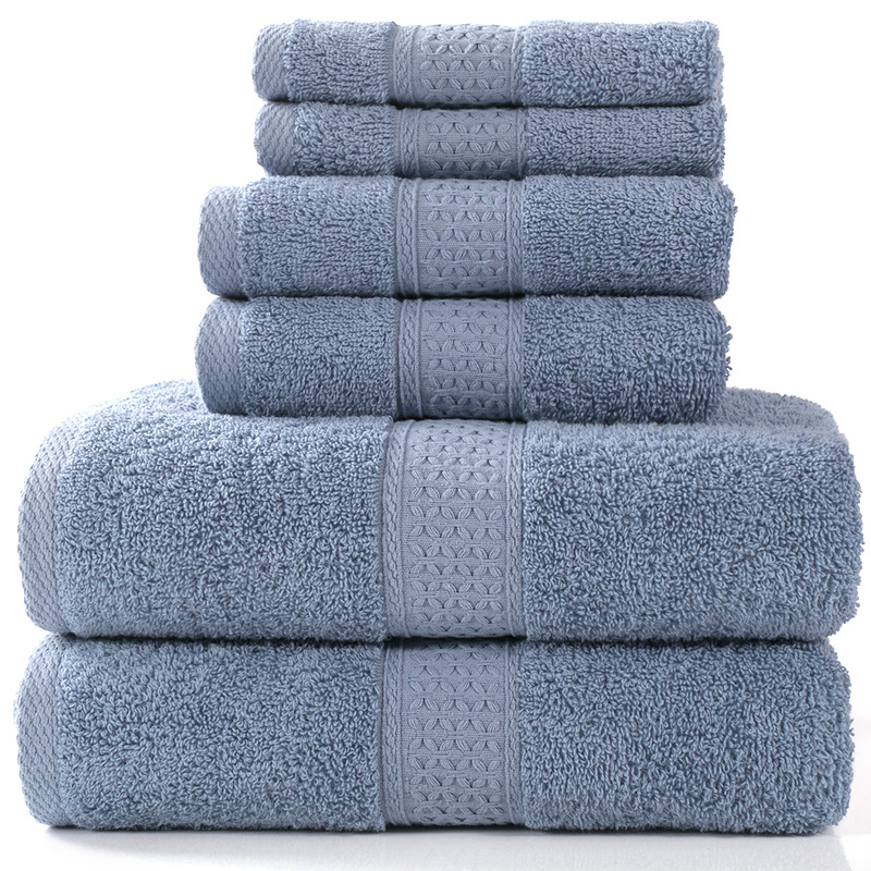 纯棉毛巾吸水浴巾柔软方巾精梳3件套 towel set 3pcs套装贴牌