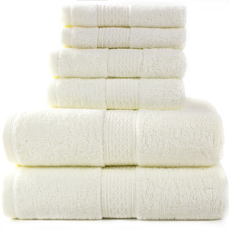纯棉毛巾吸水浴巾柔软方巾精梳3件套 towel set 3pcs套装贴牌