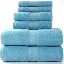 纯棉毛巾吸水浴巾柔软方巾精梳3件套 towel set 3pcs套装贴牌