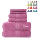 纯棉毛巾吸水浴巾柔软方巾精梳3件套 towel set 3pcs套装贴牌