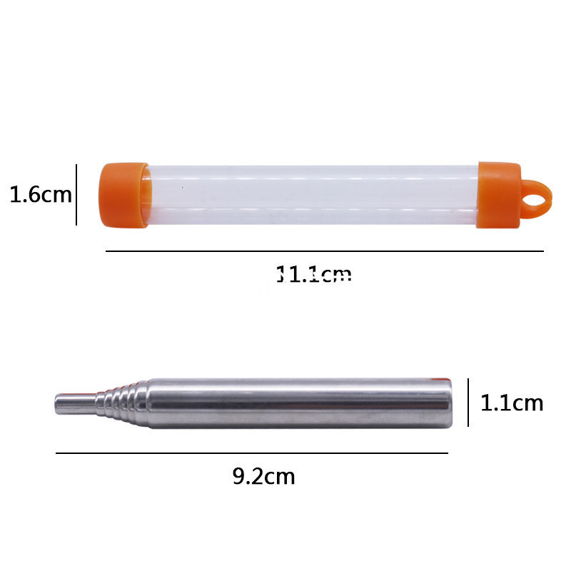 新款不锈钢吹火管吹火筒Pocket Bellow 野营生火工具可伸缩吹火棒
