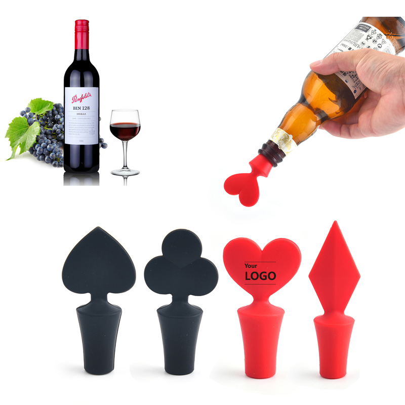 硅胶酒瓶塞 扑克牌系列酒瓶塞硅胶 创意硅胶酒瓶塞 硅胶酒瓶盖