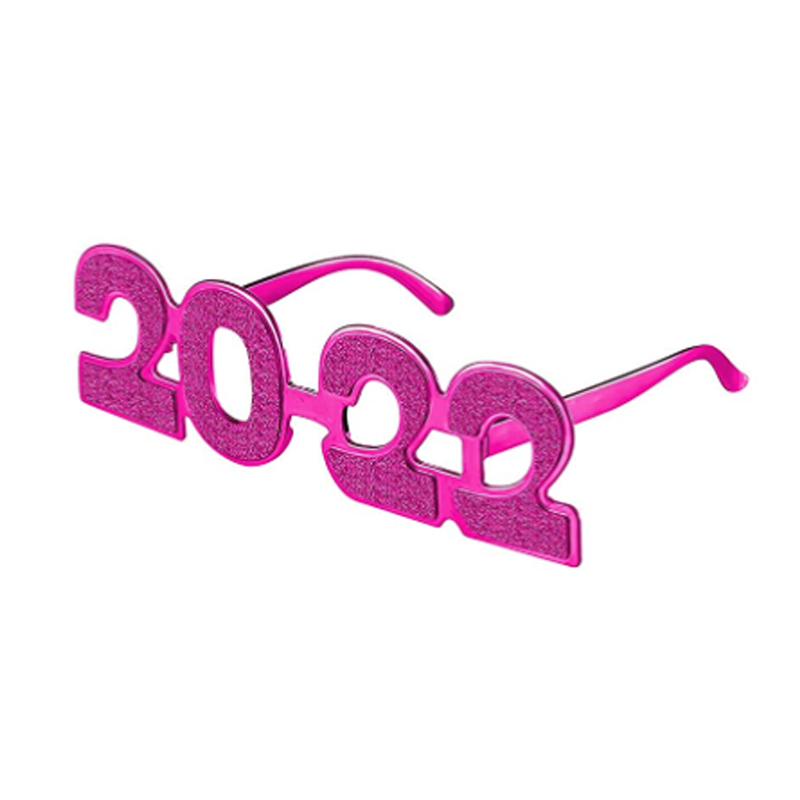 新品跨境 2021数字眼镜 派对搞怪 跨年新年眼镜道具聚会用品