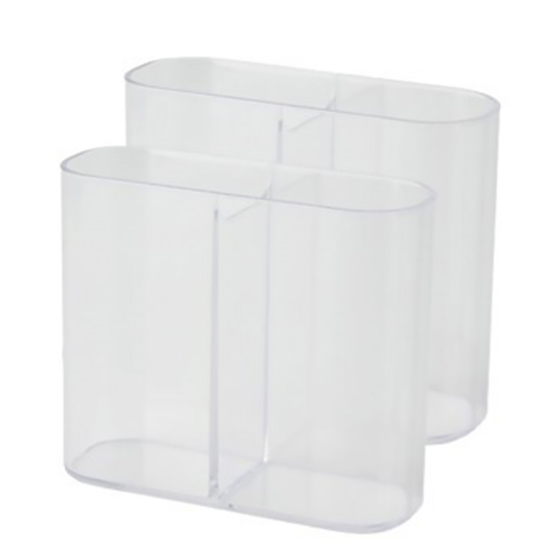 HOB1004 - Frosted Cosmetic Organizer  2支装小号镜柜收纳盒桌面化妆品储物盒家用塑料首饰品置物架梳妆台整理盒子