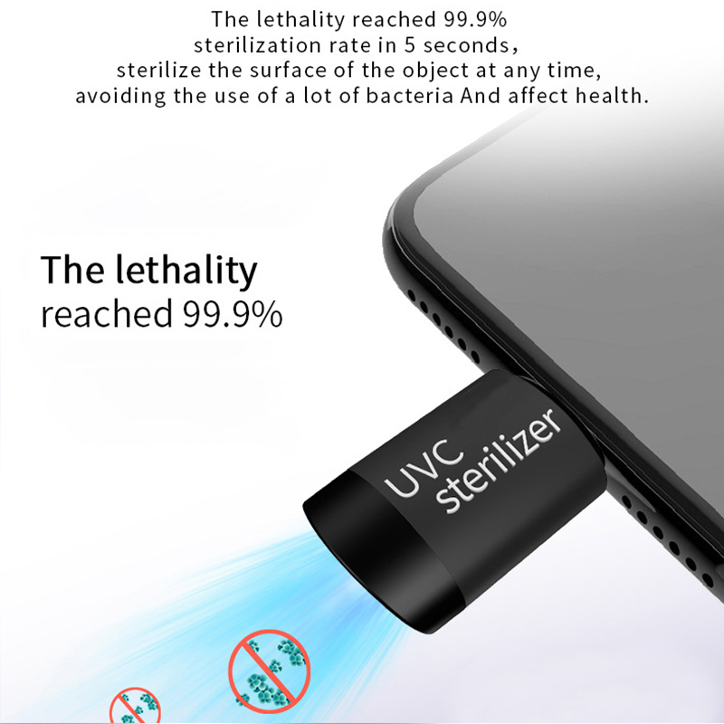 Mini UVC LED uv sterilizer杀菌消毒灯Android Micro USB灭菌器