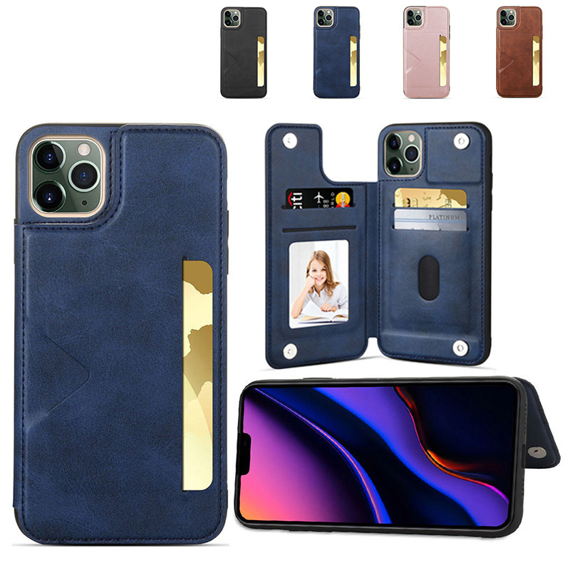 适用于苹果12iphone11 pro商务插卡皮套苹果xs max后盖支架手机壳