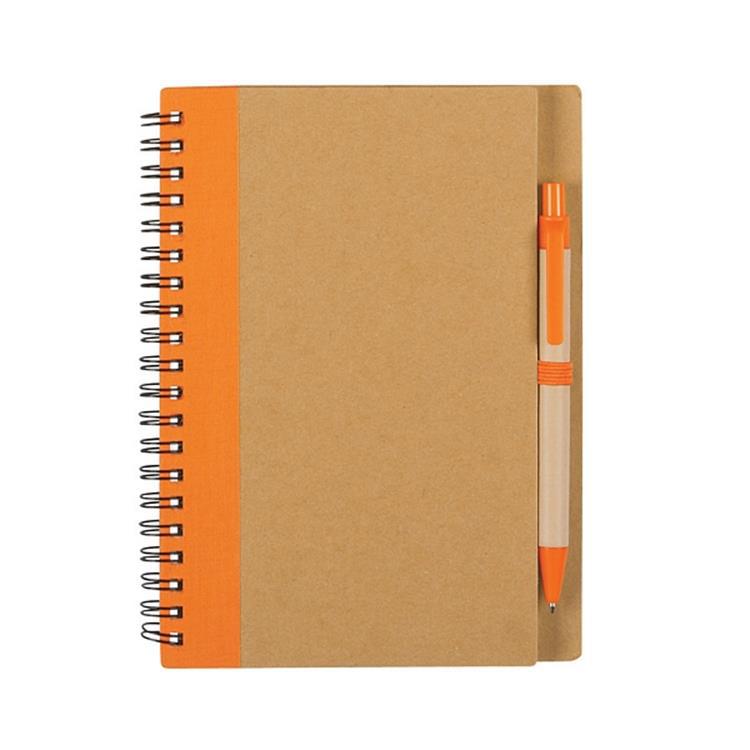 PSN1021 - Kraft Loose-leaf Spring Notebook厂家批发牛皮纸线圈本定做商务办公活页笔记本学生记事本定制logo