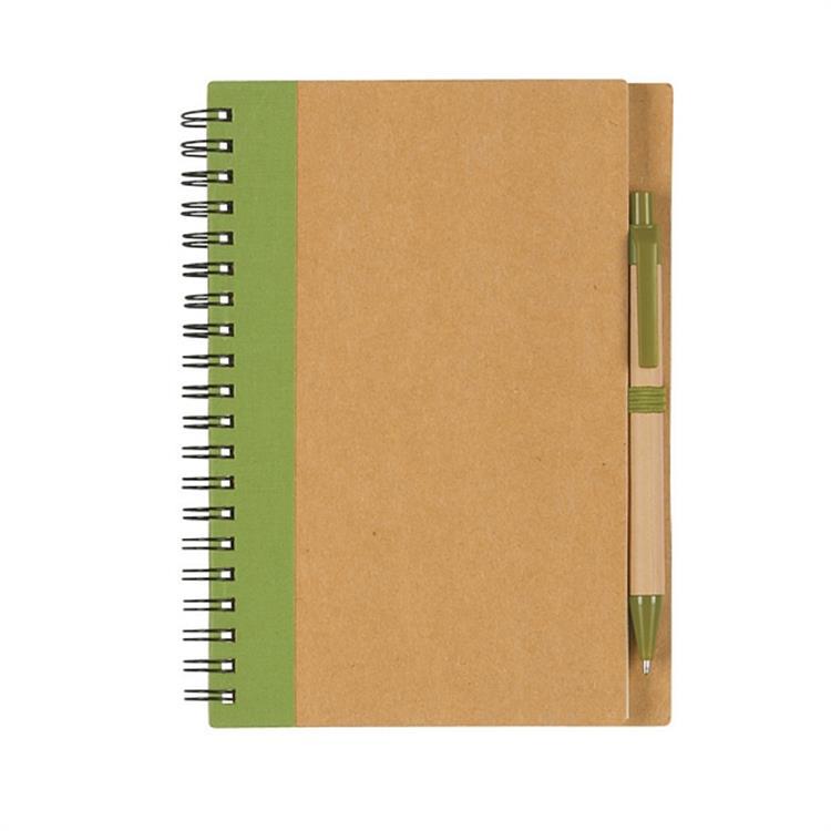 PSN1021 - Kraft Loose-leaf Spring Notebook厂家批发牛皮纸线圈本定做商务办公活页笔记本学生记事本定制logo