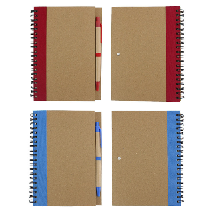 PSN1021 - Kraft Loose-leaf Spring Notebook厂家批发牛皮纸线圈本定做商务办公活页笔记本学生记事本定制logo