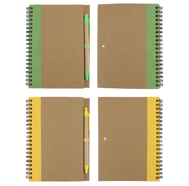 PSN1021 - Kraft Loose-leaf Spring Notebook厂家批发牛皮纸线圈本定做商务办公活页笔记本学生记事本定制logo