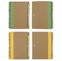 PSN1021 - Kraft Loose-leaf Spring Notebook厂家批发牛皮纸线圈本定做商务办公活页笔记本学生记事本定制logo