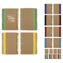 PSN1021 - Kraft Loose-leaf Spring Notebook厂家批发牛皮纸线圈本定做商务办公活页笔记本学生记事本定制logo