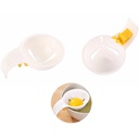 HOC3069 正惠厨房工具 厨房蛋清分离器 鸡蛋蛋黄分蛋器 硅胶卡壳卡住碗边