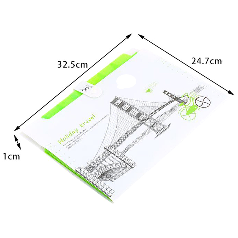 厂家直销 创意多层A4风琴包文件夹 8格糖果色定制 试卷文件收纳包