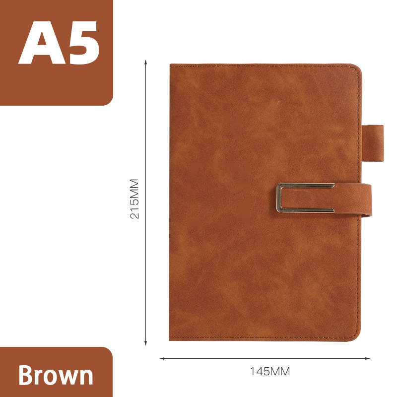 PSN1016 - A5 Metal Buckle Notebook Notepad Set 厂家文具批发商务礼品记事本pu广告定做笔记本套装定制LOGO彩印