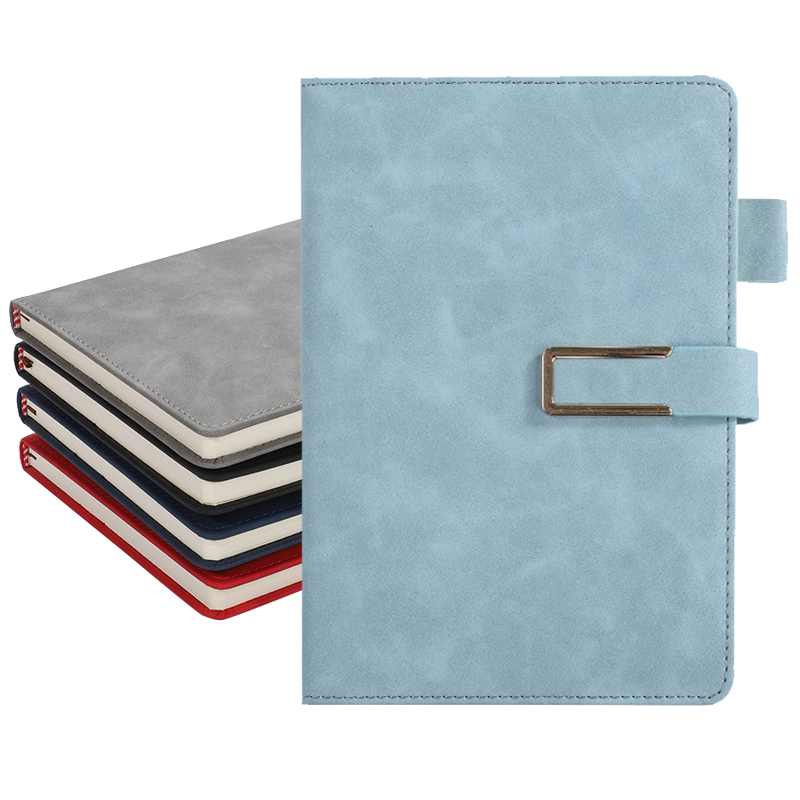 PSN1016 - A5 Metal Buckle Notebook Notepad Set 厂家文具批发商务礼品记事本pu广告定做笔记本套装定制LOGO彩印