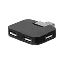 F512106 旋转USB分线器usb hub 旋转USB2.0HUB一拖4口车载U盘集线器扩展器