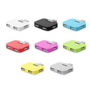 F512106 旋转USB分线器usb hub 旋转USB2.0HUB一拖4口车载U盘集线器扩展器