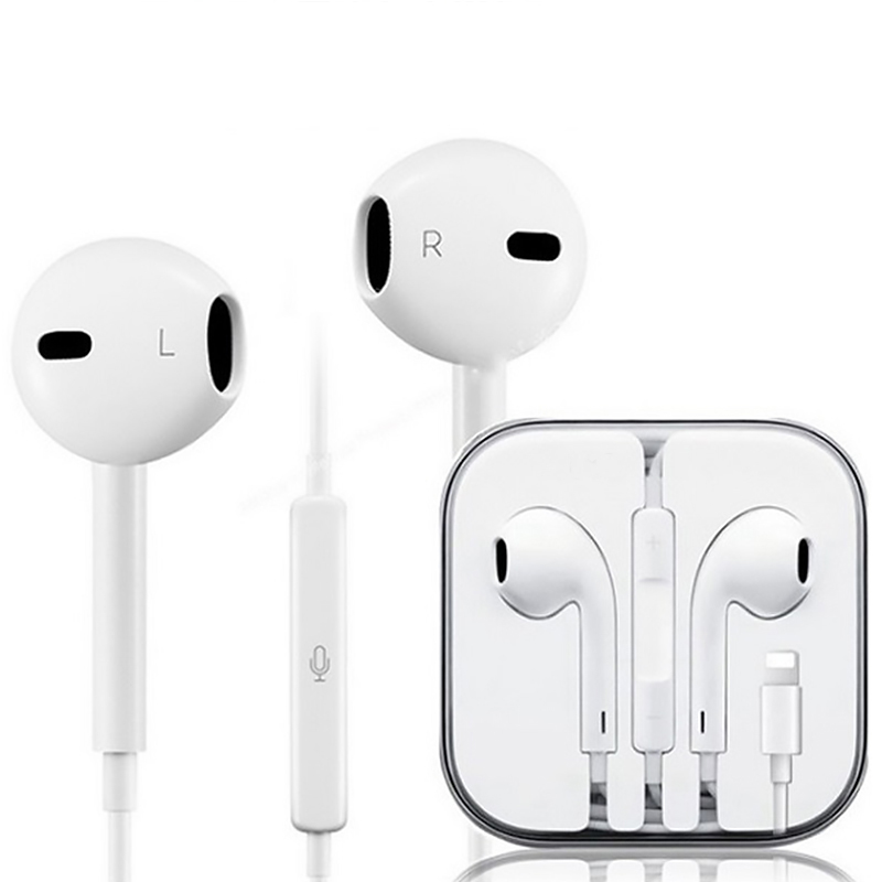 适用于苹果7入耳式原装有线耳机手机线控耳麦lightning苹果8耳机