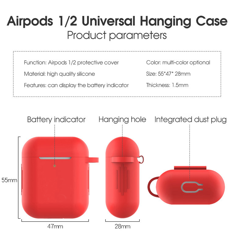 现货适用airpods通用蓝牙耳机套苹果二代液态硅胶防尘防摔保护套