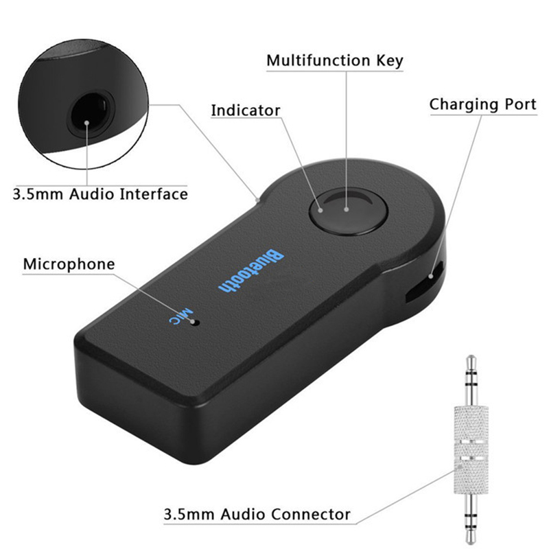 直销车载蓝牙音频接收器蓝牙3.0接收器3.5mm音频车载蓝牙免提MP3