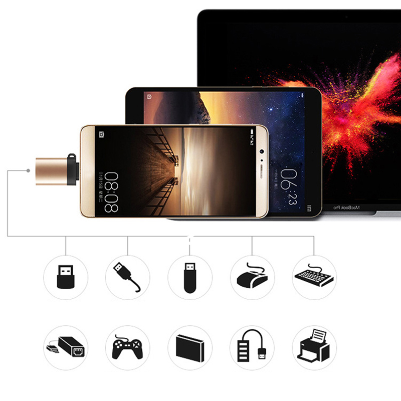 工厂直销 USB3.0母转type-c手机笔记本OTG转接头U盘转换头
