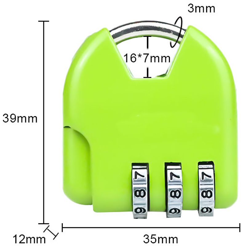 密码挂锁 箱包锁 背包锁 文具盒锁 笔记本锁 抽屉锁 门锁健身房锁