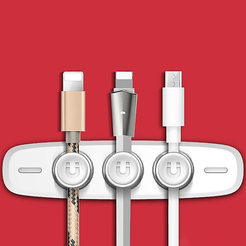 HOB6034 - Magnetic Suction Cable Organizer Bosoner宝圣乐线易得磁吸理线器固线器桌面充电线数据线收纳