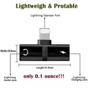 适用于苹果7耳机转接头四合一充电听歌双lightning手机音频转接线