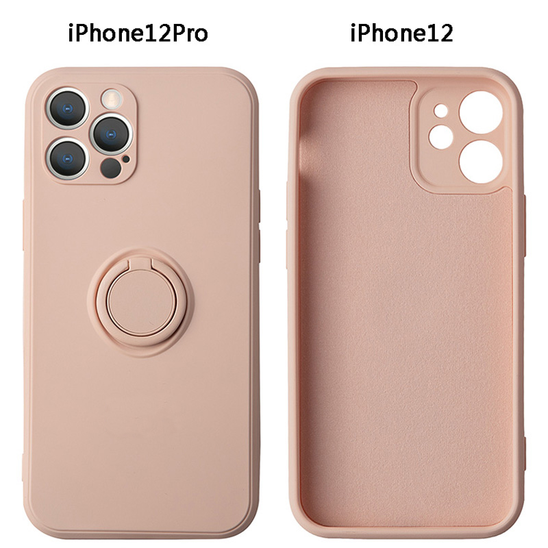 适用iPhone12手机壳苹果SE液态硅胶创意支架指环XR精孔全包保护套