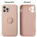 适用iPhone12手机壳苹果SE液态硅胶创意支架指环XR精孔全包保护套