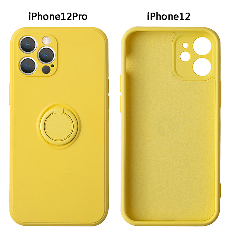 适用iPhone12手机壳苹果SE液态硅胶创意支架指环XR精孔全包保护套
