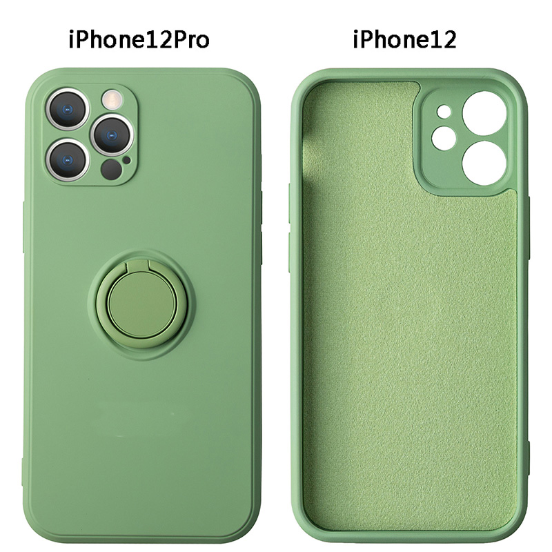 适用iPhone12手机壳苹果SE液态硅胶创意支架指环XR精孔全包保护套
