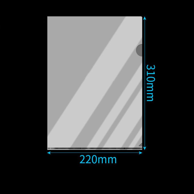 A4透明文件夹a5L型文件夹磨砂口罩单页夹