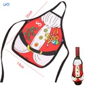 CM0030 圣诞用品装饰品 迷你圣诞围裙红酒瓶套 11个款式 酒吧KTV酒瓶套专