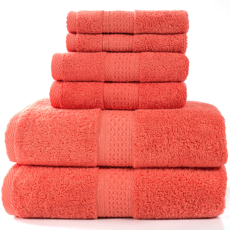 纯棉毛巾吸水浴巾柔软方巾精梳3件套 towel set 3pcs套装贴牌