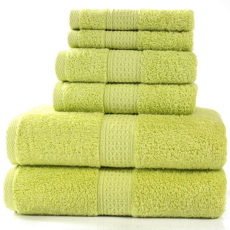 纯棉毛巾吸水浴巾柔软方巾精梳3件套 towel set 3pcs套装贴牌