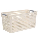 HOB6045 - Perforated Plastic Storage Box with Handle 日式整理收纳筐桌面办公用文件收纳塑料收纳篮置物篮窄款特大号