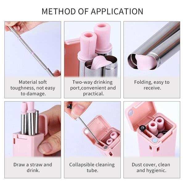 Final折叠吸管Straw 可折叠吸管 可重复使用环保 不锈钢折叠吸管