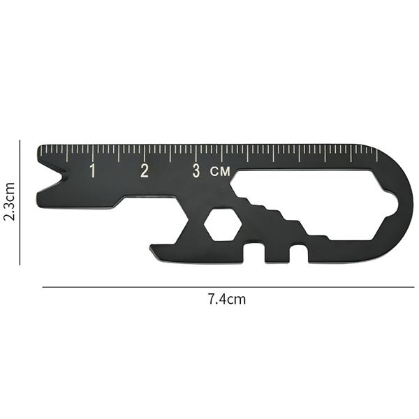 厂家不锈钢多功能小扳手工具卡 创意开瓶器扳手 户外便携EDC工具