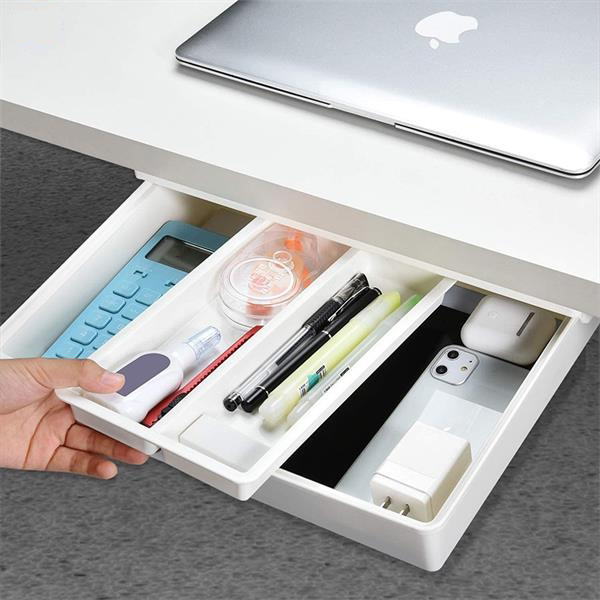 HOB6040 - Desktop Bottom Drawer Storage Box大号桌底式抽屉收纳盒办公桌桌面盒桌底隐藏隐藏盒橱柜抽屉 7060 7062