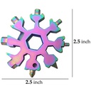 18合1八角雪花工具卡多功能雪花螺丝刀雪花扳手工具 雪花形工具卡