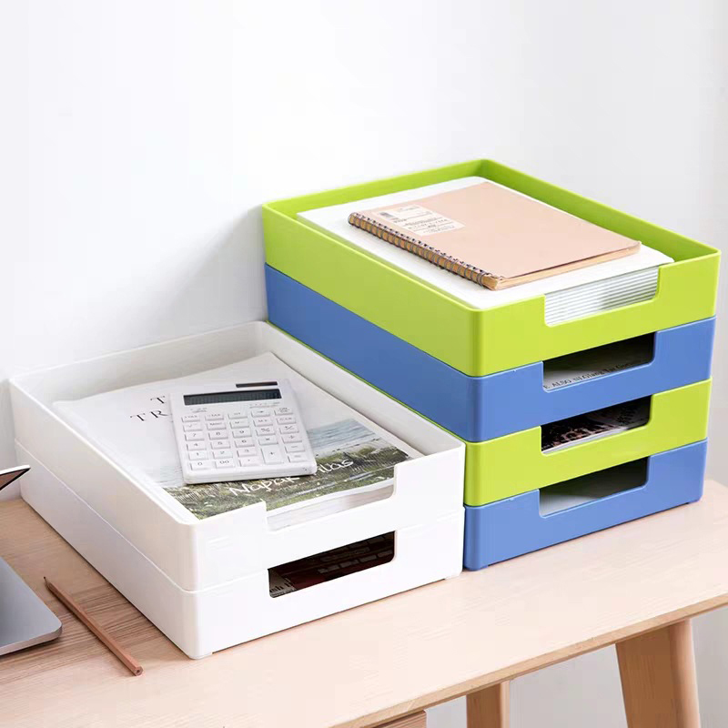 OFA1015 - Desktop File Organizer Tray 可叠加办公室办公桌收纳桌面物品文件桌上收纳盒a4纸整理盒文件盒